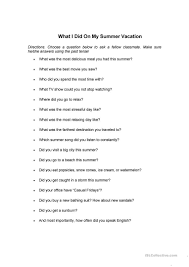 Displaying 8 worksheets for 100 summer vacation words. Past Tense My Summer Vacation Worksheet Free Esl Printable Worksheets Made By Teachers Past Tense Summer Vacation Vacation