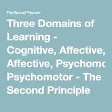 Three Domains Of Learning Cognitive Affective Psychomotor The Second Principle Cognitive Domain Cognitive Learning