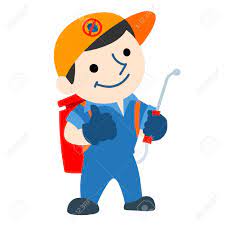 Illustration about pest control man or pest control exterminator cartoon illustration isolated on white. Pest Control Service Logo Cartoon Vector Illustration Royalty Free Cliparts Vectors And Stock Illustration Image 43565698