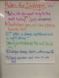 dialogue rules anchor chart 5th grade ela writers