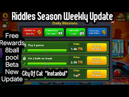 Elaborate, rich visuals show your ball's path and give you a realistic feel for where it'll end up. 8ball Pool City Of Cat Week4 Riddles 8ball Pool Beta V4 2 0 Limitsiz Pul Mukafatlari Vtomb