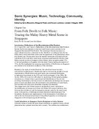 Meaning of refurbished in english. Pdf From Folk Devils To Folk Music Tracing The Malay Heavy Metal Scene In Singapore Liew Kai Khiun Academia Edu
