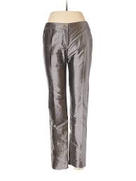 Details About Armani Collezioni Women Gray Silk Pants 44 Eur