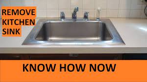 Can they get the old sink out and a new one installed without damaging the. Remove Kitchen Sink Without Damaging Laminate Countertop Youtube