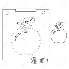 Los juegos para niños de preescolar tienen características especiales que responden a su edad, a su necesidad de movimiento, a sus. Juegos Educativos Para Ninos Juego De Numeros Manzana Libro Para Colorear Para Los Ninos Ilustraciones Vectoriales Clip Art Vectorizado Libre De Derechos Image 70665317