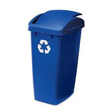 Whether you need a trash can in your kitchen, bathroom or home office, size matters. Buy Rubbermaid 13 Gallon Swing Top Recycling Trash Can Blue Recycle Kitchen Waste Basket With Lid Online In Indonesia B00l4n37c0