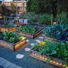 Today I Would Like To Share With You This Spectacular Garden With Light Decoration On Beds Ho Garden Layout Vegetable Backyard Garden Layout Garden Bed Layout