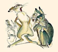 Мамин-сибіряк - казка про хороброго зайця - довгі вуха, косі очі, короткий хвіст - Новомосковскть