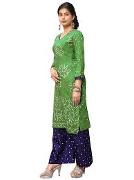 Green Cotton Bandhani Dress Material Bandhani Dress Dress Material Pattern Casual Dress Outfits
