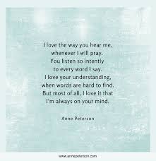 God Hears God Is Faithful We Re Always On God S Mind God Loves Us Poetry Anne Peterson Www Annepeterson Com Inspirational Poems Gods Love Faith In God