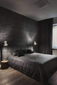 The medium tone wood flooring works well with the design and to bring in a. Black Wallpapers In The Interior Photos And Ideas For Wall Decoration