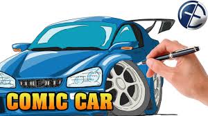 Comic Auto Zeichnen Drawing Wacom Cintiq 13hd Speed Painting Youtube