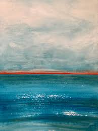 On The Horizon Painting By Christina Gates Painting Seascape Paintings Summer Painting