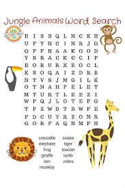 Find All 11 Animals With This Free Printable Jungle Animals Word Search Jungle Theme Activities Animals For Kids Jungle Animals