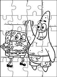Bob Esponja Puzzles Para Imprimir Color Puzzle Printable Coloring Pages Spongebob