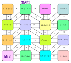 Order Of Operations Maze 4 Free Order Of Operations Math Maze Free Math