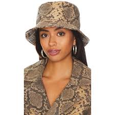 Retrofete Brae Hat Tannin Snake Womens Size OS