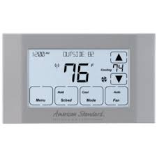 A thermostat turns your furnace and air conditioner on or off depending on the temperature in the room and the setting on the thermostat. American Standard Thermostats Installation Maintenance Repair