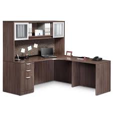 These desks often offer plenty of desk top space since they have two surfaces to work from, and many people use double monitors with this functional set up. L Shaped Office Desk Ndi Office Furniture Executive L Shaped Desk