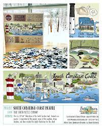 Topsail island, nc puzzle, jigsaw puzzle. True South Puzzle Company Latest Projects Betsy Beier Illustration