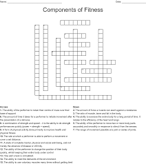 Posted on april 20, 2018 at 12:00 am. Components Of Fitness Crossword Wordmint