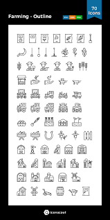 Farming Outline Icon Pack 70 Line Icons Line Icon Icon Outline