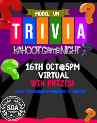 Create free quiz night flyers, posters, social media graphics and videos in minutes. Model Un Kahoot Trivia Game Night University Of Hartford