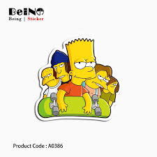 Gambar tersebut bisa anda download langsung, caranya silahkan kli. Simpsons Kartun Keren Yang Tengah Jari Stiker Tahan Air Koper Laptop Gitar Bagasi Skateboard Mainan Indah A0914 Stiker Qy48 Stiker Aliexpress