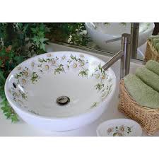 daisy painted vessel sink sale