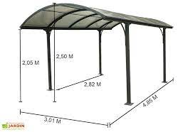 carport design en aluminium a toit rond en polycarbonate 305x485x250 abri terrasse auvent polycarbonate