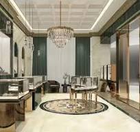 Wall Jewelry Display - Modern Luxury Design & LED Lighting