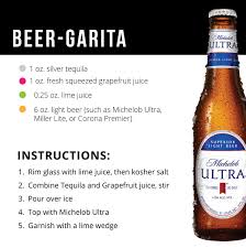 Bright tangerine sparkling ale · corona premier · michelob ultra · lagunitas daytime ipa · shiner ruby redbird lager. Walk On S Sports Bistreaux On Twitter Have You Tried A Beer Garita Or Beermosa Today S The Day Order A Michelobultra And Shocktop And Try These Mixed Drink Recipes At Home Curbside To Geaux Only Https T Co Qvamaxkp6p