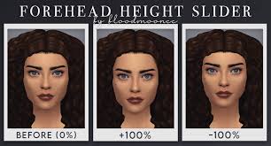 View more sims 4 custom content downloads, only at sims4cc. Bloodmoon Forehead Height Slider Consider This My 420