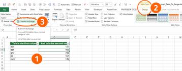 Data Table To Normal Range How To Convert An Excel Table Professor Excel