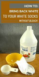 How To White Your Socks Without Bleach How To Whiten Clothes Whiten White Clothes How To Bleach Whites