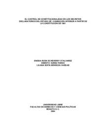 Varias voces del centro democrático han solicitado en las últimas horas al presidente iván duque declarar el estado de conmoción interior tras la compleja situación de orden público que se vive en varias zonas del país. El Control De Constitucionalidad En Los Decretos Declaratorios Del Estado De Conmocion Interior A Partir De La Constitucion De 1991