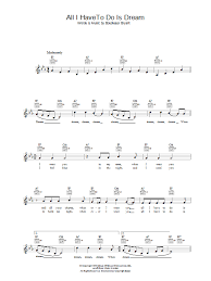 I need you so that i could die, i love you so, and that is why. All I Have To Do Is Dream Noten The Everly Brothers Leadsheet Fake Book