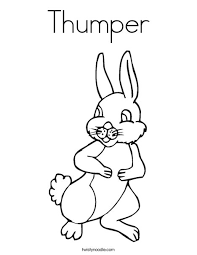 Most kids love to color disney. Thumper Coloring Page Twisty Noodle