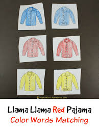 There are 22 different writing activities i. Llama Llama Red Pajama Color Words And Matching Game Inspiration Laboratories
