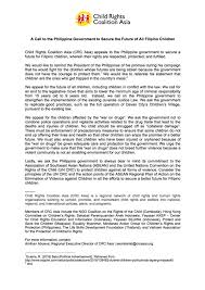 Position paper of the philippine action for youth offenders (p ayo) and the child rights network (crn ). Crc Asia Statement On The Situation Of Filipino Children Child Rights Coalition Asia