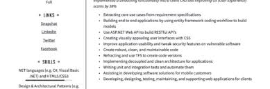 net developer resume & writing guide