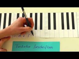 Die klaviatur mit noten kennen lernen. Tastatur Beschriften Youtube