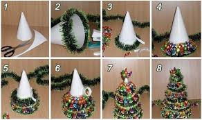 Diy Mini Christmas Tree With Chocolates And Tinsel Christmas Crafts Xmas Crafts Mini Christmas Tree