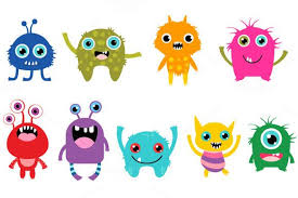 Cute Little Monsters Clipart Set Monster Clipart Monster Pictures Funny Monsters