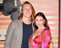 Image of Trevor Lawrence and his wife, Marissa Mowry