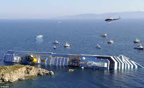 Costa Concordia Accident Pictures Of Cruise Ship Sinking Off Coast Of Italy In Titanic Like Scene Daily Mail Online