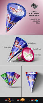 Ice Cream Cone Mockup Ice Cream Cone Ice Cream Packaging Mockup