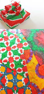 diy gift wrapping ideas tie dye gift