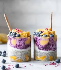 Pudins, parfaits, panquecas e saladas. Receita Blueberry Lemon Chia Jars