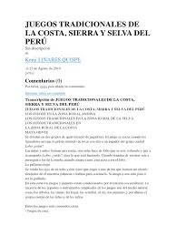 Que son los juegos tradicionales juegos tradicionales: Como Realizar Una Antologia De Juegos Tradicionales